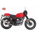 Sacoche pour motos classiques mod, MARBELLA style Cafe Racer - UNIVERSEL - Noir/Blanc