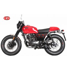 Alforja Cafe Racer MARBELLA para Brixton BX 125R Negro/Rojo