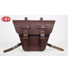 Saddlebag for Classic motorcycles mod, MARBELLA Cafe Racer style - UNIVERSAL - Brown