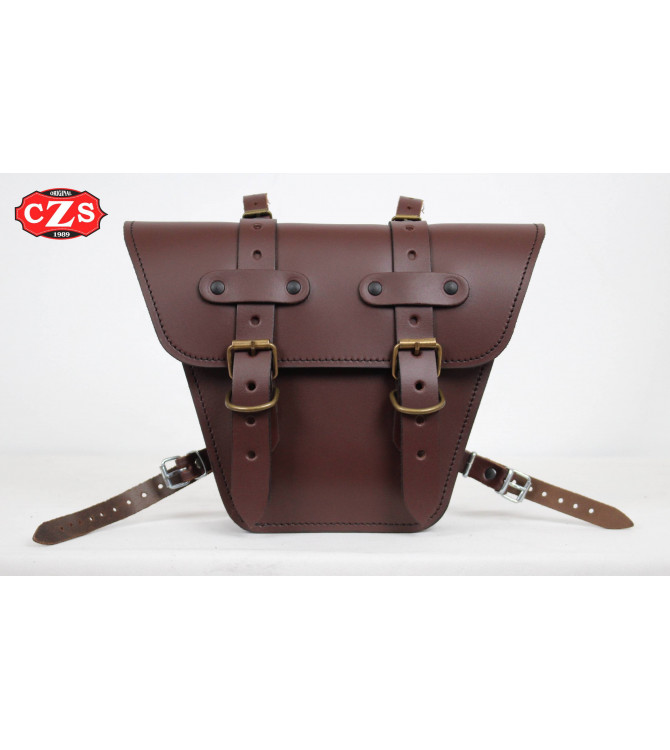 Satteltasche für klassische Motorräder mod, MARBELLA Cafe Racer Style - UNIVERSAL - Braun