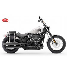 Sacoche pour Harley Davidson Softail Street Bob 114 (2021) mod, CENTURION - Noir/Blanc - DROITE