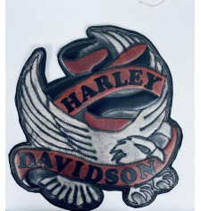 Toppa personalizzata - Testa d'aquila Harley Davidson - Marrone vintage