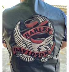 Parche Vintage Personalizado mod, HARLEY DAVIDSON - Águila - Gris -