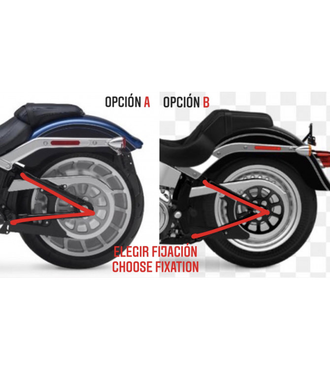Sacoche de Bras Oscillant pour Harley Davidson FLHRCI Road King mod, HERCULES Basique 