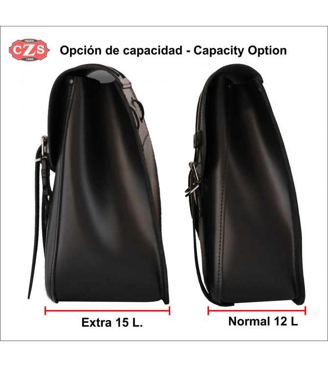 Set de Alforjas para Triumph Bonneville T100 mod, CENTURION Básica Adaptables - Marrón -