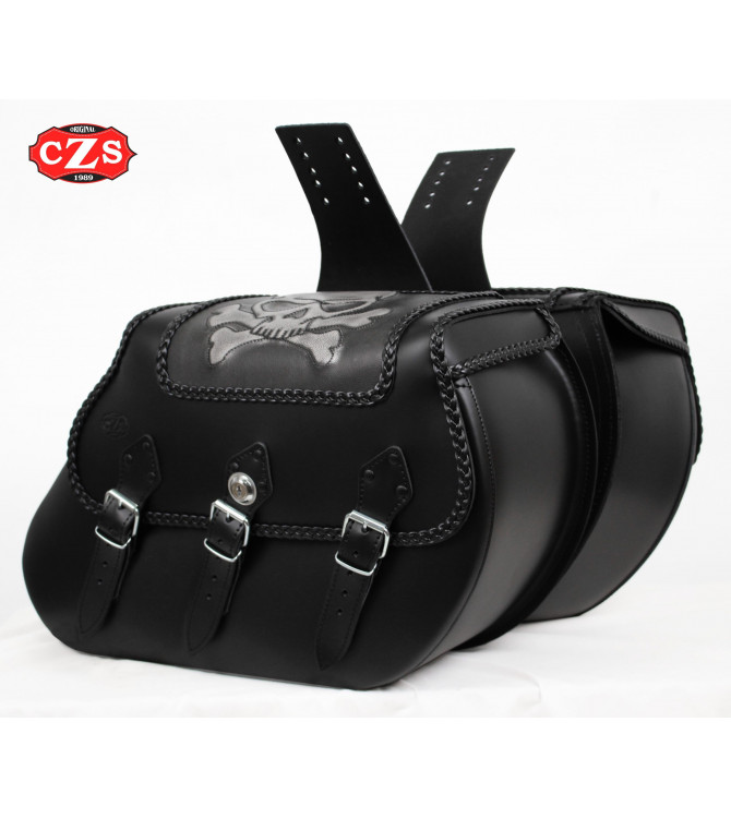 Saddlebags mod, IKARO - Braided Skull - UNIVERSAL