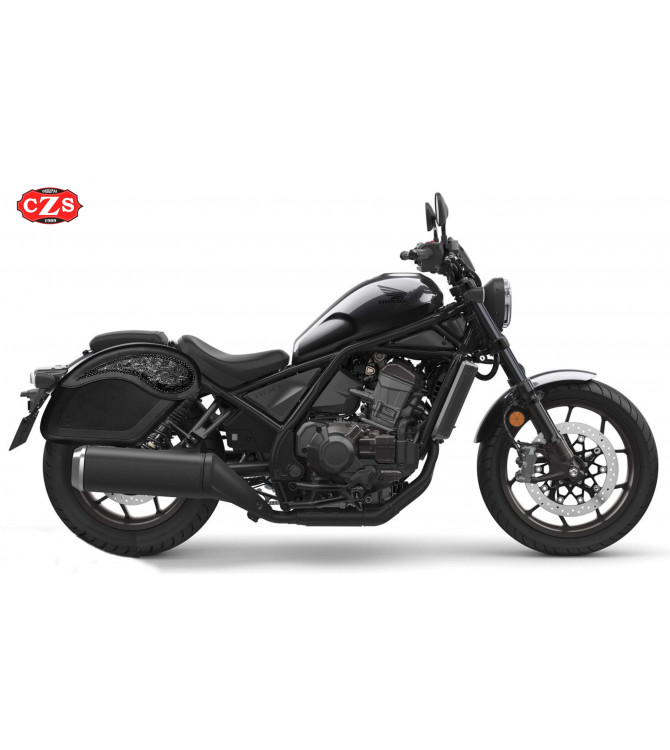 Rigid Saddlebags for Honda Rebel CMX  300-500-1100 mod, ECLIPSE - Gotika - 