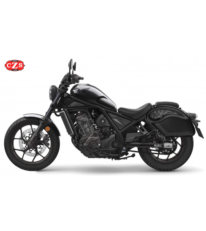 Rigid Saddlebags for Honda Rebel CMX  300-500-1100 mod, ECLIPSE - Gotika - 