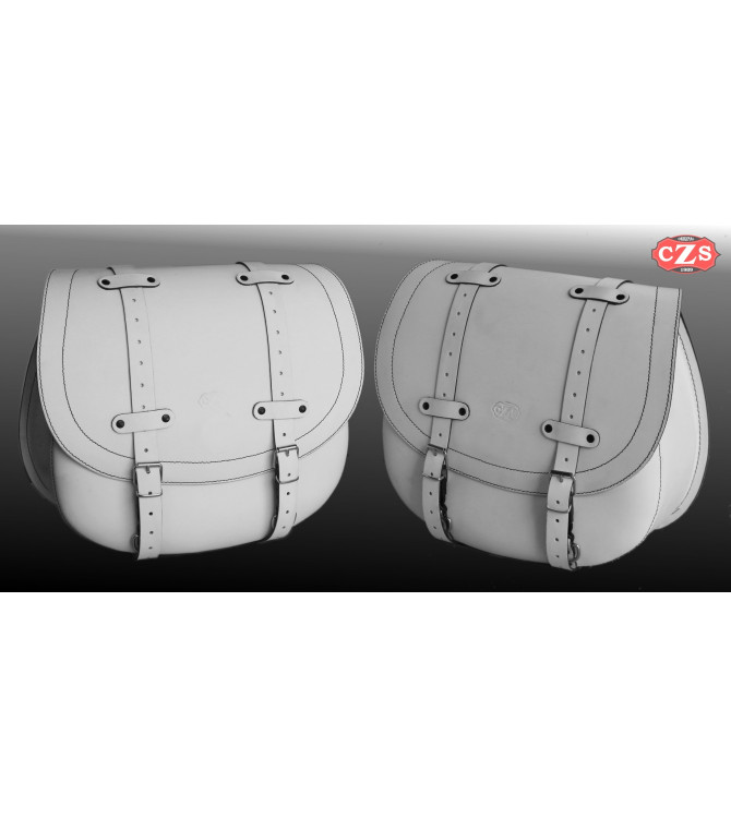 Jeu de sacoches pour Indian Cheif Classic mod, BANDO Basique Spécifique - Blanc -