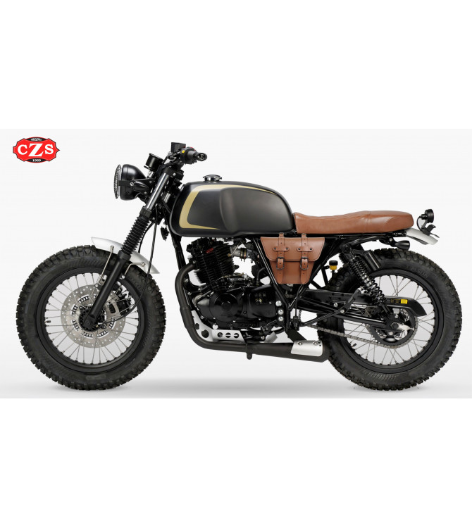 Satteltasche für klassische Motorräder mod, MARBELLA Cafe Racer Style - UNIVERSAL - Hellbraun