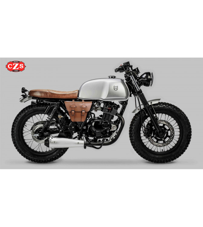 Alforja para motos Clásicas mod, MARBELLA estilo Cafe Racer  - UNIVERSAL - Marrón Claro