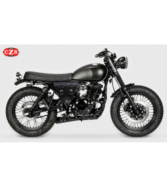 Bisaccia per Mutt Akita 125/250cc mod, MARBELLA stile Cafe Racer - Marrone Chiaro