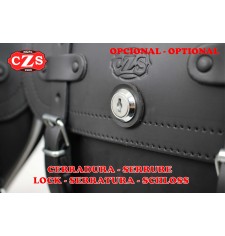 Bisaccia per Guzzi  V7 III mod, BANDO di base - Foro per ammortizzatore - SINISTRO