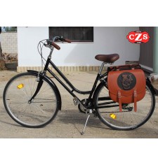 BANDO Universal Saddlebag for Bicycles - Retro - Vintage - Classic - Light Brown with Vintage LeatherColor