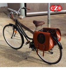 BANDO Universal Saddlebag for Bicycles - Retro - Vintage - Classic - Light Brown with Vintage LeatherColor