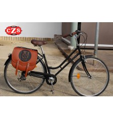 BANDO Universal Saddlebag for Bicycles - Retro - Vintage - Classic - Light Brown with Vintage LeatherColor