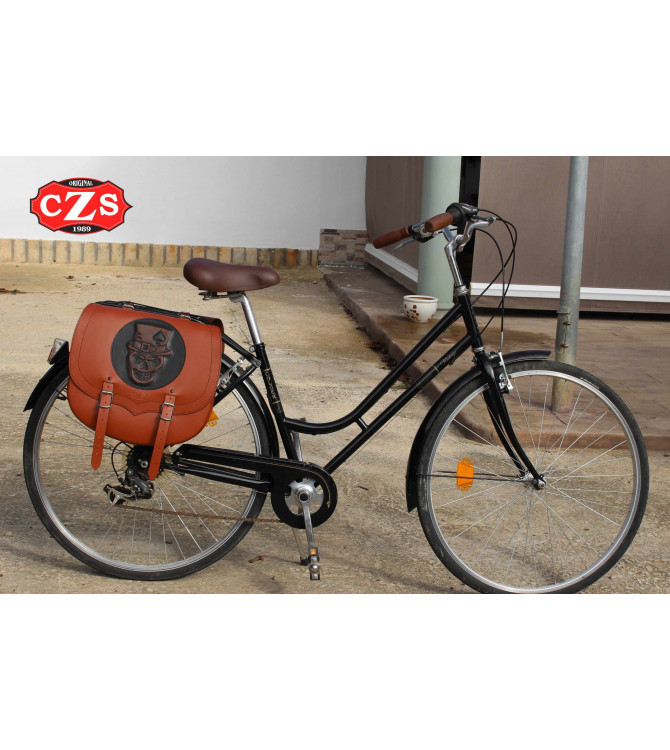 BANDO Sacoche Universelle pour Vélos - Rétro - Vintage - Classique - Couleur Marron clair avec cuir vintage
