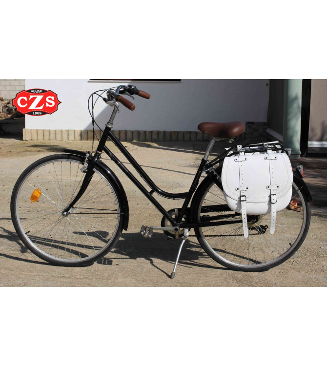 Alforja Universal BANDO para Bicicletas - Retro - Vintage - Clasicas - Color Blanco