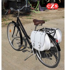 BANDO Sacoche Universelle pour Vélos - Rétro - Vintage - Classique - couleur blanche