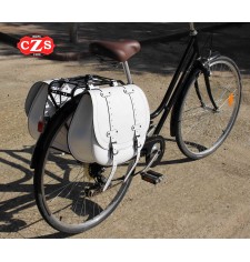 BANDO Universal Saddlebag for Bicycles - Retro - Vintage - Classic - White Color
