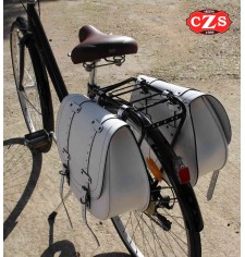BANDO Universal Saddlebag for Bicycles - Retro - Vintage - Classic - White Color