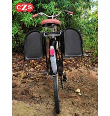 ITAKA Saddlebag for Bicycles - Retro - Vintage - Classic - Black Color
