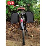 ITAKA Borsa Laterale per Bici - Retro - Vintage - Classica - Colore Nero