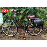 ITAKA Borsa Laterale per Bici - Retro - Vintage - Classica - Colore Nero