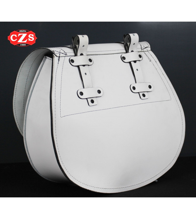 BANDO Universal Satteltasche für Fahrräder - Retro - Vintage - Klassisch - weiße Farbe