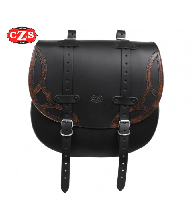 Alforja Universal BANDO TEX para Bicicletas - Retro - Vintage - Clasicas - Negro/Marron