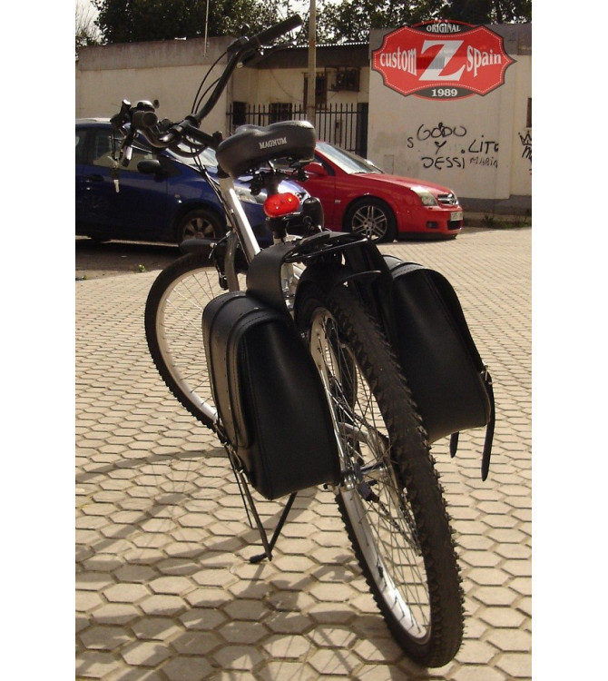 TORRENTE Saddlebag Set for Bicycles - Retro - Vintage - Classic - Black Color