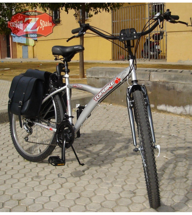 TORRENTE Saddlebag Set for Bicycles - Retro - Vintage - Classic - Black Color