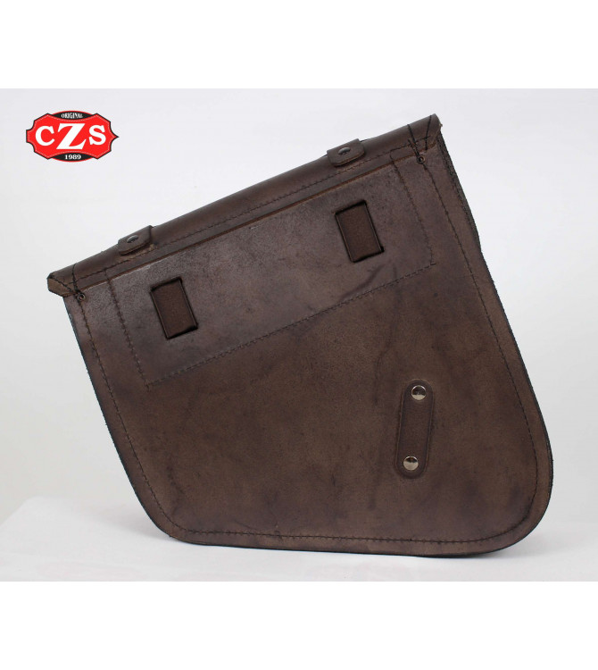 Sacoche HERCULES Old Rat pour moto Custom-Classic-Cafe Racer-bobber-chopper - Gauche noir