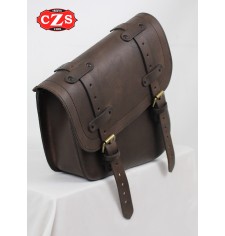 Borsa laterale HERCULES Old Rat per moto Custom-Classic-Cafe Racer-bobber-chopper - Sinistra nera