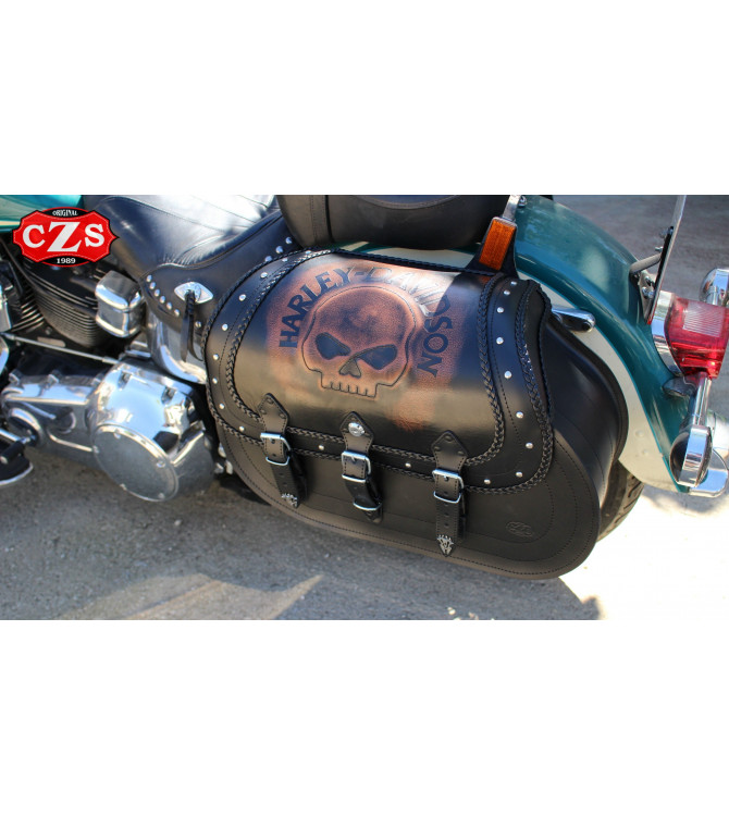 Borse Laterali Rigide CAMPEADOR Personalizzate con Willie Harley Davidson