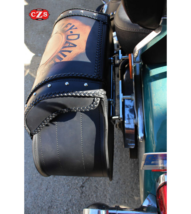 Sacoches Rigides CAMPEADOR Personnalisées avec Harley Davidson Willie