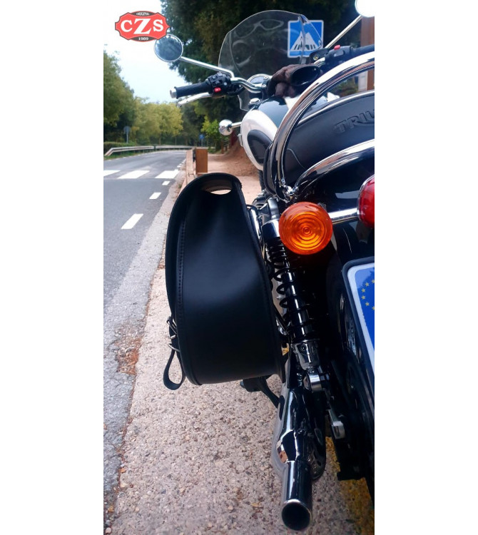 Sacoche pour Triumph Bonneville T100/T120 mod, BANDO Basique - Noir - Spécifique