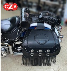 Alforjas JABATON Personalizada con escudo HD para Softail Deluxe Harley Davidson