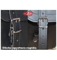 Set of saddlebags for Hyosung Aquila GV 125 Bobber mod, TEBAS Basic - Adapatables 