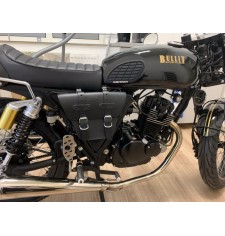 Saddlebag for Bullit Spirit 125 cc mod, MARBELLA style Cafe Racer Black