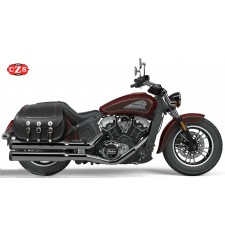 Juego de Alforjas mod, JABATO con trenzados - Hilo Burdeos para Indian Scout Sixty