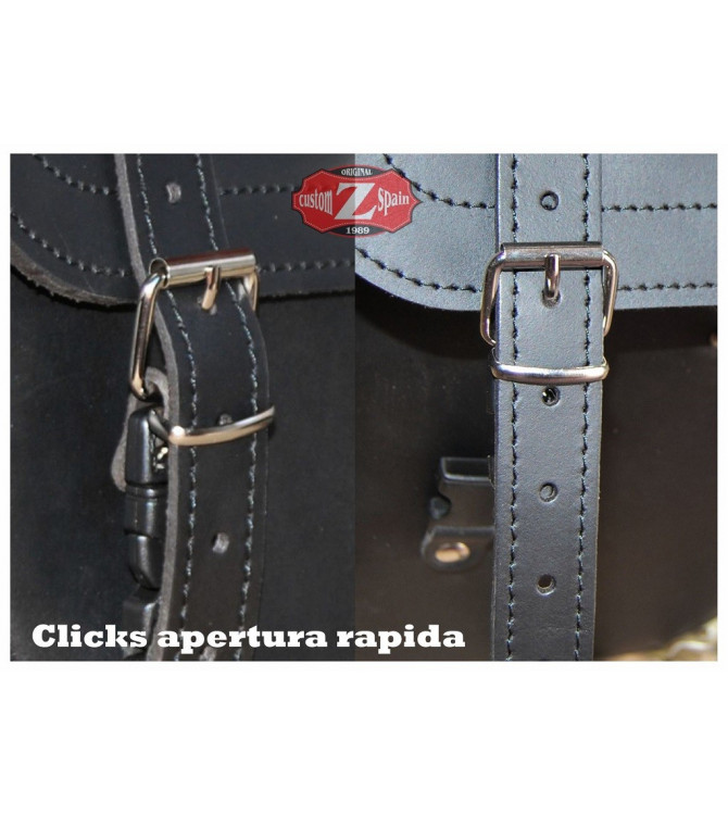 Sacoche pour Hyosung Aquila Pro mod, CENTURION - Noir/Moka - GAUCHE