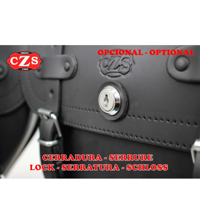 Bisaccia per Hyosung Aquila Pro mod, CENTURION - Nero/Moka - SINISTRA