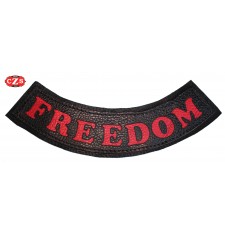 Embossed leather patch mod, FREEDOM - Red -