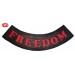 Parche Repujado en Piel mod, FREEDOM - Rojo bajo -