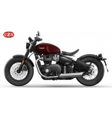 Alforja TRIDENTE Triumph Bobber 1200  (Especifica, negra hilo rojo