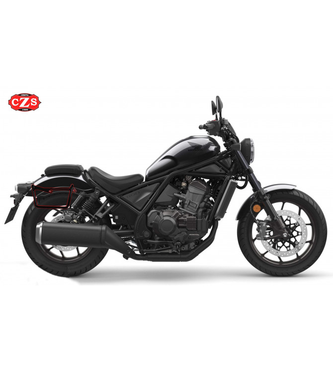 Rigid Saddlebags for Honda Rebel CMX 1100 mod, ECLIPSE - Gotika - 
