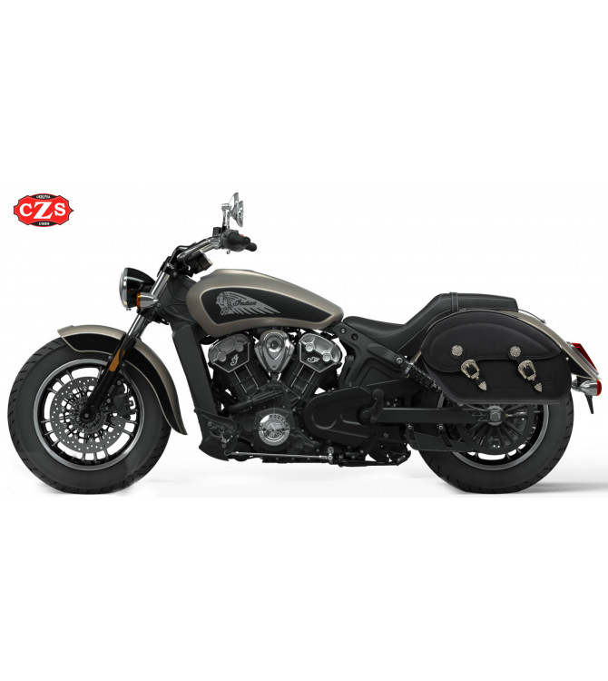 Sacoches rigides - TORNADO - Pour Indian Scout Sixty - Vous spécifiez la couleur noire