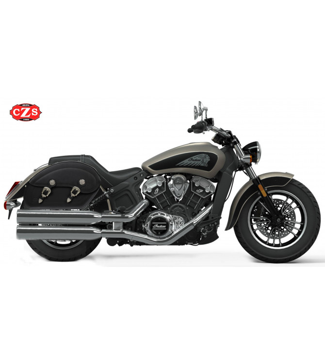 Borse laterali rigide - TORNADO - Per Indian Scout Sixty - Specificare il colore nero