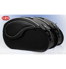 Starre Satteltaschen für BMW R18 mod, NAPOLEÓN - Weißes Profile -